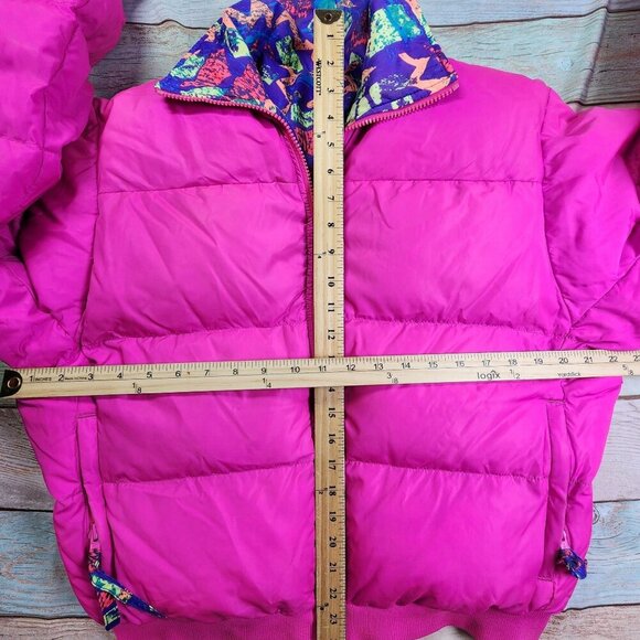 Vintage Columbia Reversible Down Puffer Jacket Womens Large - Picture 6 of 9